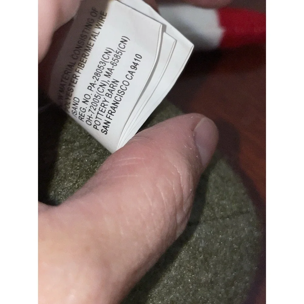Pottery Barn Felt Gnome Velvet Hat Christmas Tree Ornament Home Decor